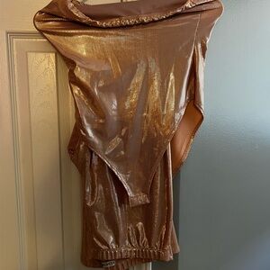 Fashion Nova Rose Gold Bodysuit